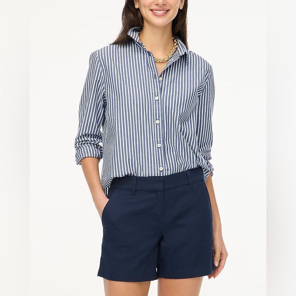 014/ h1453 j crew 5" classic chino shorts in navy